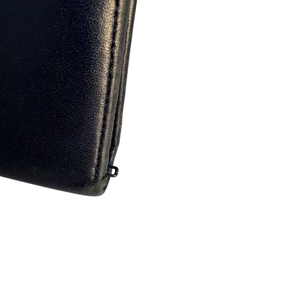 Nordstrom Vintage Womens Navy Leather Card Slots Fold Change Snap Close Wallet - Picture 9 of 10